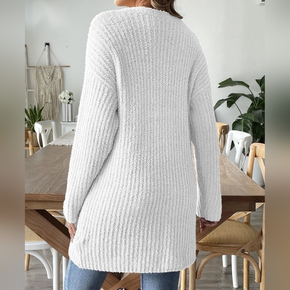 Remi Cozy Knit Cardigan  - White - Picture 3 of 5